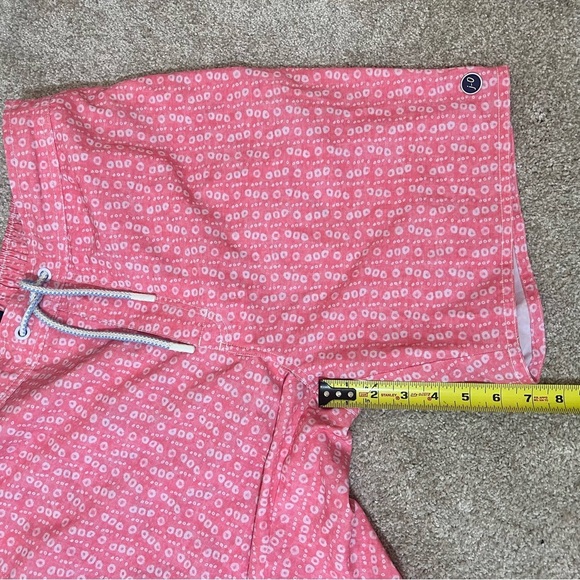 Johnnie-O Marco Swim Trunks 7" Pockets Mesh Lined Azalea Coral Pink Men’s Sz L - Picture 9 of 9